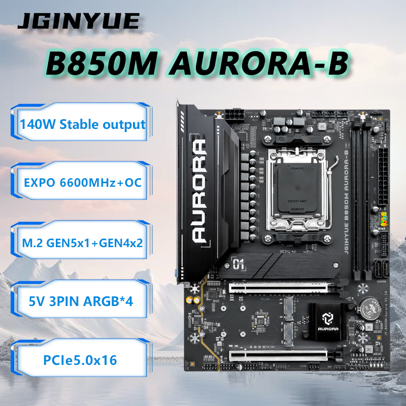 Am5 Micro Atx Pcie 5.0 Motherboard - JGINYUE B850M AURORA-B nouvelle carte mère