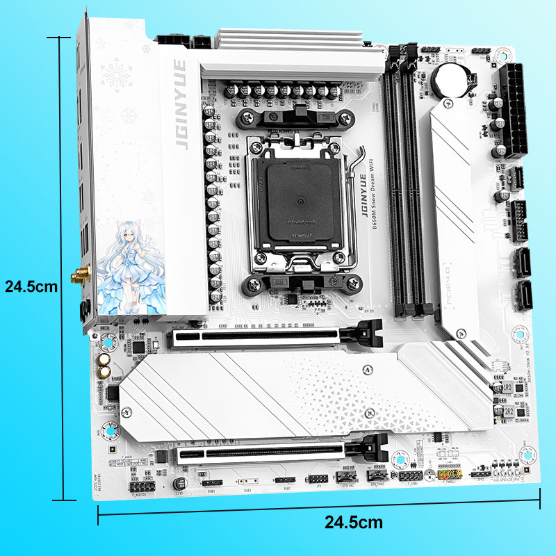 JGINYUE B650M neige rêve WIFI  - Am5 Micro Atx Pcie 5.0 Motherboard avis et prix