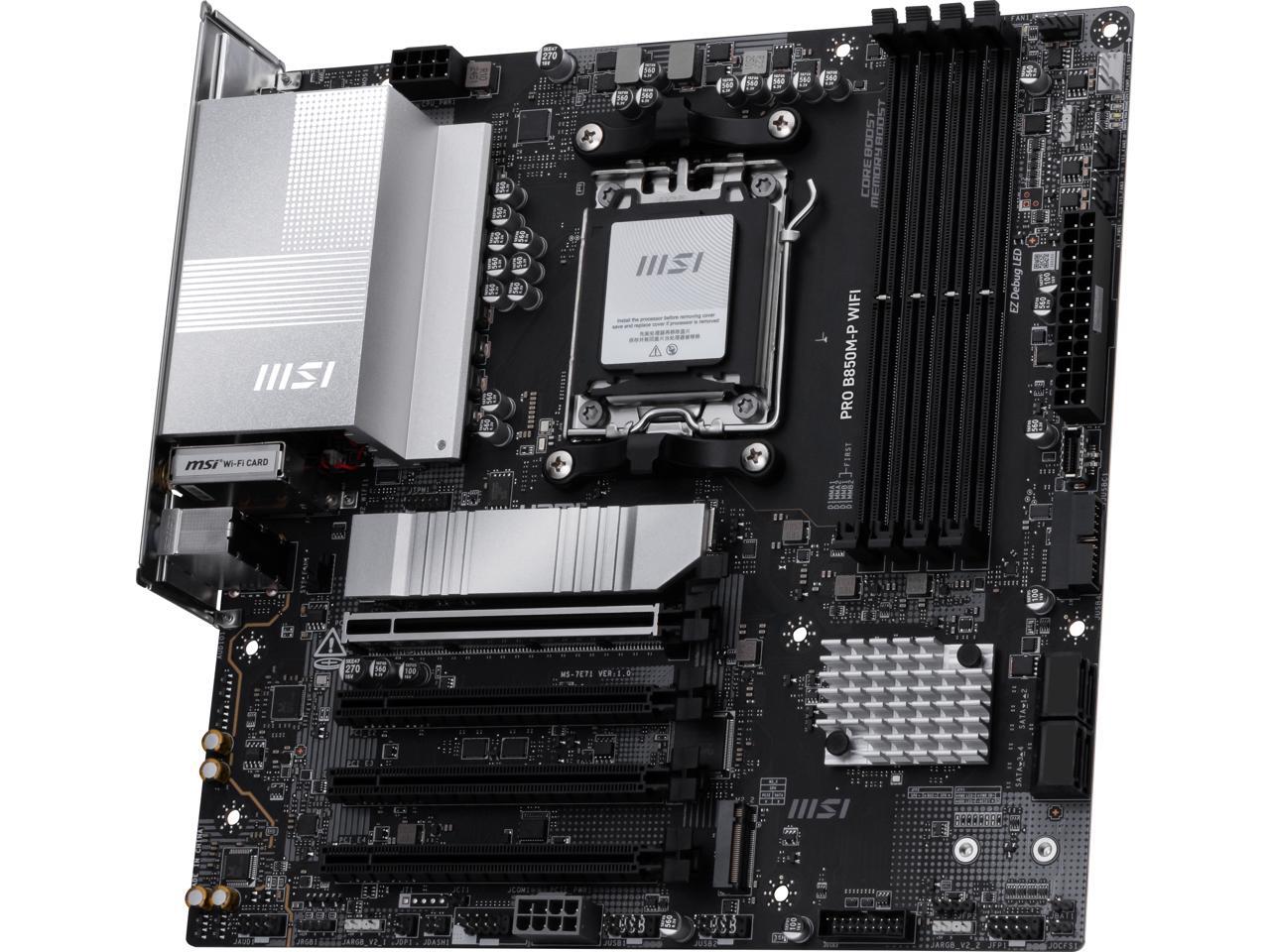 Carte mère MSI PRO B850M-P WIF - Am5 Micro Atx Pcie 5.0 Motherboard avis et prix