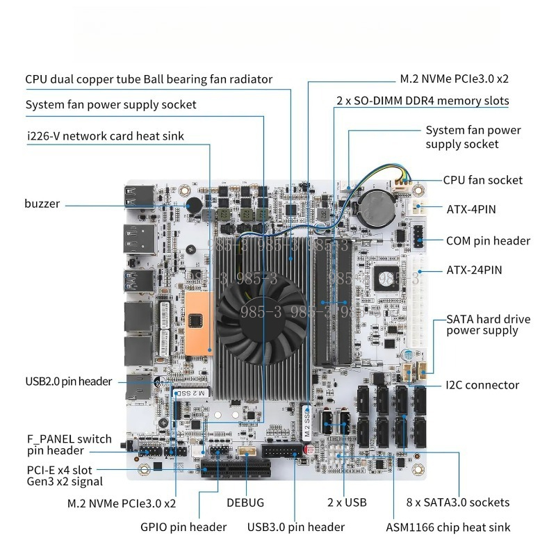 Carte mère NAS Mini-ITX M11 bl - Mini Itx Dual 2.5G Nas Motherboard avis et prix