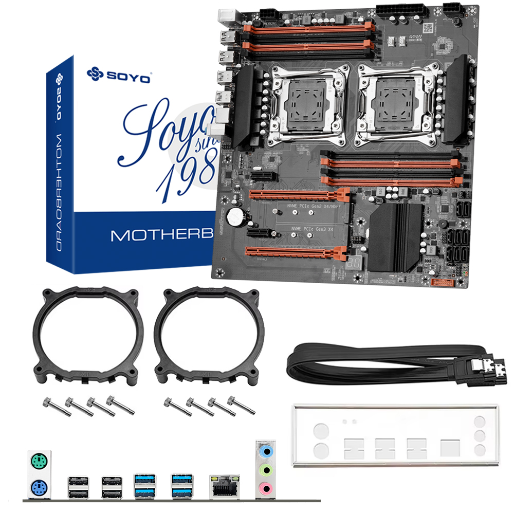 Carte mère de jeu double SOYO  - Dual Lga2011-3 Server Motherboard Combo avis et prix